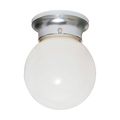 Product Image of 1 Light 6" Ceiling Fixture White Ball Polished Brass Finish (Pack of 2)