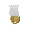 Product Image of 1 Light 5" Vanity w/ Frosted Grape Shade & On/Off Switch Polished Brass Finish (Pack of 3)