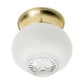 Product Image of 1 Light 6" Ceiling Fixture Clear Bottom Squat Ball Polished Brass Finish (Pack of 2)