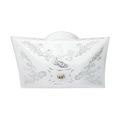 Product Image of 2 Light 12" Ceiling Fixture Square Floral White Finish (Pack of 3)