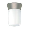 Product Image of 1 Light 8" Utility Ceiling Mount w/ White Glass Cylinder Satin Aluminum Finish