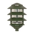 Product Image of Pagoda Garden Fixture Small Hood 1 light 3 Tier Green Finish