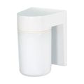 Product Image of 1 Light 8" Utility Wall Mount w/ White Glass Cylinder White Finish