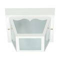 Product Image of 1 Light 8" Carport Flush Mount w/ Frosted Acrylic Panels White Finish (Pack of 2)