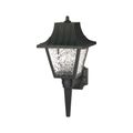 Product Image of 1 Light 18" Wall Lantern Mansard Lantern w/ Textured Acrylic Panels Black Finish