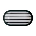 Product Image of 1 Light 10" Oval Cage Wall Fixture Polysynthetic Body & Lens Black Finish