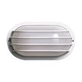Product Image of 1 Light 10" Oval Cage Wall Fixture Polysynthetic Body & Lens White Finish