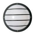 Product Image of 1 Light 10" Round Cage Wall Fixture Polysynthetic Body & Lens Black Finish