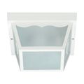 Product Image of 2 Light 10" Carport Flush Mount w/ Frosted Acrylic Panels White Finish