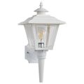 Product Image of 1 Light 17'' Coach Lantern w/ Finial Beveled Acrylic Panels White Finish
