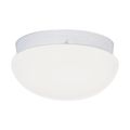 Product Image of 2 Light 12" Flush w/ White Glass White Finish