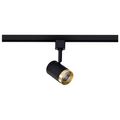 Product Image of 12 Watt LED Small Cylindrical Track Head 3000K Matte Black and Brushed Brass Finish