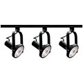 Product Image of 3 Light PAR30 Gimbal Ring Track Kit 4 foot Track Black