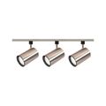 Product Image of 3 Light R30 Straight Cylinder Track Kit 4 foot Track Brushed Nickel