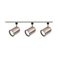 Product Image of 3 Light R30 Bullet Cylinder Track Kit 4 foot Track Brushed Nickel