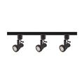 Product Image of 3 Light MR16 Gimbal Ring Track Kit 4 foot Track Line Voltage Black