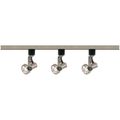 Product Image of 3 Light MR16 Gimbal Ring Track Kit 4 foot Track Line Voltage Brushed Nickel