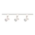 Product Image of 3 Light MR16 Gimbal Ring Track Kit 4 foot Track Line Voltage White