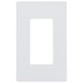 Product Image of Claro 1 Gang Wall Plate for Decorator/Rocker Switches, Satin (Glacier White)