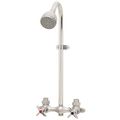 Product Image of Commander Exposed Outdoor Shower w/ Cross Handles (Polished Chrome)