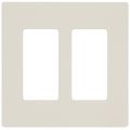 Product Image of Claro 2 Gang Wall Plate for Decorator/Rocker Switches, Satin (Biscuit)