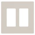 Product Image of Claro 2 Gang Wall Plate for Decorator/Rocker Switches, Satin (Pumice)