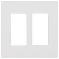 Product Image of Claro 2 Gang Wall Plate for Decorator/Rocker Switches, Satin (Snow)