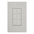 Product Image of Claro 6-Port Frame, Field Customizable, Fits Decorator-Style Wall Plates, SC-6PF-PD, Palladium