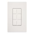 Product Image of Claro 6-Port Frame, Field Customizable, Fits Decorator-Style Wall Plates, SC-6PF-SW, Snow