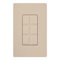 Product Image of Claro 6-Port Frame, Field Customizable, Fits Decorator-Style Wall Plates, SC-6PF-TP, Taupe