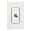 Product Image of Claro Coaxial Cable Jack, Fits Decorator-Style Wall Plates, SC-CJ-SW, Snow