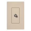 Product Image of Claro Coaxial Cable Jack, Fits Decorator-Style Wall Plates, SC-CJ-TP, Taupe