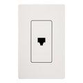 Product Image of Claro Telephone Jack, Fits Decorator-Style Wall Plates, SC-PJ-SW, Snow