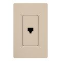 Product Image of Claro Telephone Jack, Fits Decorator-Style Wall Plates, SC-PJ-TP, Taupe