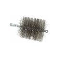 Product Image of 4" Dia Stainless Steel Bristles Double Stem/Spiral Tube Brush 7-1/4" OAL, 43868