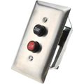 Product Image of Push-Button Control Station, Momentary, NO/NC, Start & Stop 2 Pushbutton Operators, Flush Push Button Operator, 1 NEMA Rating, Chrome, 9001BF201