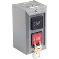 Product Image of Push-Button Control Station, Momentary, NO/NC, Start & Stop 2 Pushbutton Operators, Projecting Operator, 1 NEMA Rating, 9001BG204