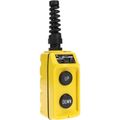 Product Image of Pendant Control Station, Momentary, 2NO, Up & Down 2 Pushbutton Operators, Flush Push Button Operator, 4 NEMA Rating, Yellow, 9001BW92Y