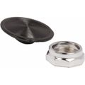 Product Image of Extended Mushroom Head Pushbutton Switch 2-1/4" Snap-In Knob Black, Round Button, Nonilluminated, 9001K17B