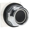 Product Image of Push-Button Switch, 30 mm Mounting Hole Dia, Momentary, Black Pushbutton, Momentary, 9001KR2B