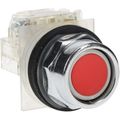 Product Image of Push-Button Switch, 30 mm Mounting Hole Dia, Momentary, NC/NO, 600VAC, 9001KR2RH13