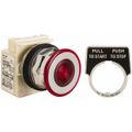 Product Image of Push-Button Switch, 30 mm Mounting Hole Dia, Maintained, Red Pushbutton, Maintained, 9001KR9P1R