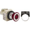 Product Image of Push-Button Switch, 30 mm Mounting Hole Dia, Maintained, NC/NO, 600VAC, 9001KR9P35RH13