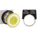 Product Image of Push-Button Switch, 30 mm Mounting Hole Dia, Maintained, Yellow Pushbutton, Maintained, 9001KR9Y