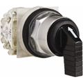 Product Image of 3 Position Selector Switch, Momentary (MO), 600V, 10 Amp, Black Knob & Push Button NEMA1, 12, 13, 2, 3, 3R, 4 & 6, 9001KS53FBH13