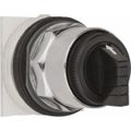 Product Image of Selector Switch, 3 Positions, Momentary (MO), 600V, Black Knob & Push Button, 9001KS62B