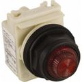 Product Image of 120 VAC Red Lens LED Pilot Light Round Lens, Screw Clamp, 9001SKP1LRR31