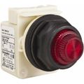 Product Image of 120 V Red Lens LED Indicating Light Round Lens, Screw Clamp, Corrosion/Dust/Oil Resistant, 9001SKP38LRR31