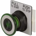 Product Image of Push-Button Switch, 30 mm Mounting Hole Dia, Maintained, Round, Green Pushbutton, Maintained, 9001SKR9G