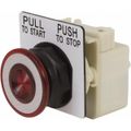 Product Image of Push-Button Switch, 30 mm Mounting Hole Dia, Maintained, 120VAC, 9001SKR9P1R